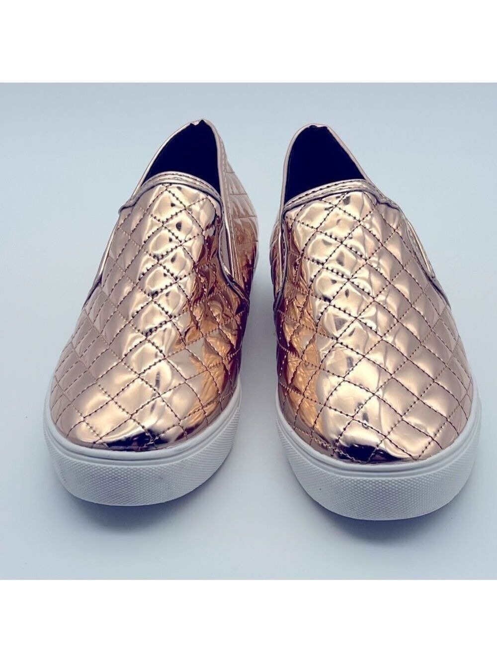 Rose Gold Slip On Sneakers Size 39 Brand Unknown Excellent Condition